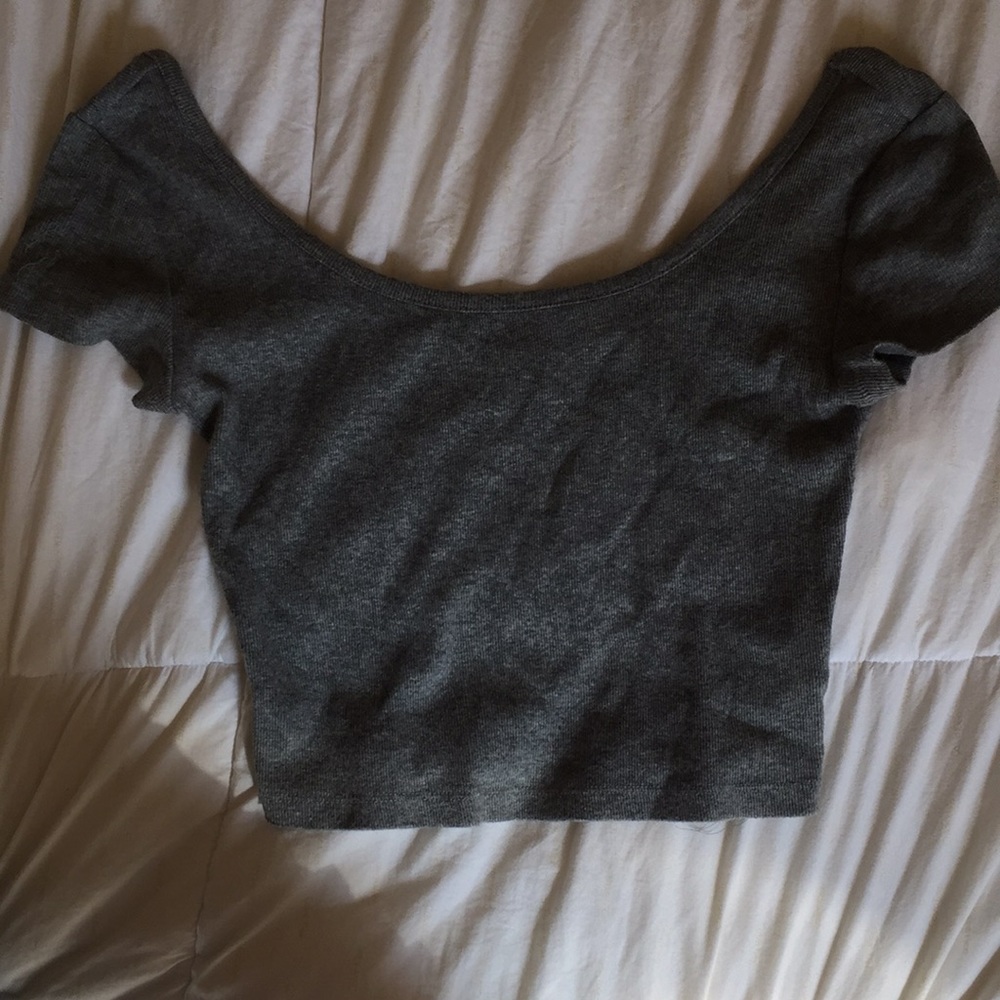 Grey crop top